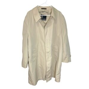Vintage Harbor Master Trench Coat Adult 44 Reg Single Breasted Tan USA Academia